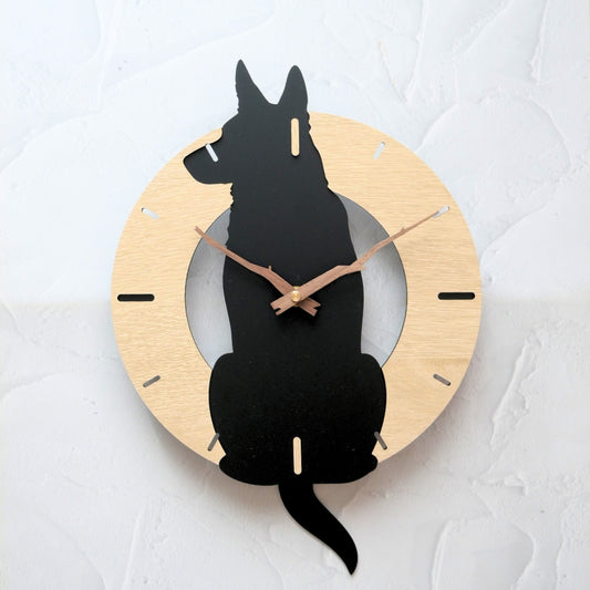 ふりふりわんこ時計_シェパード