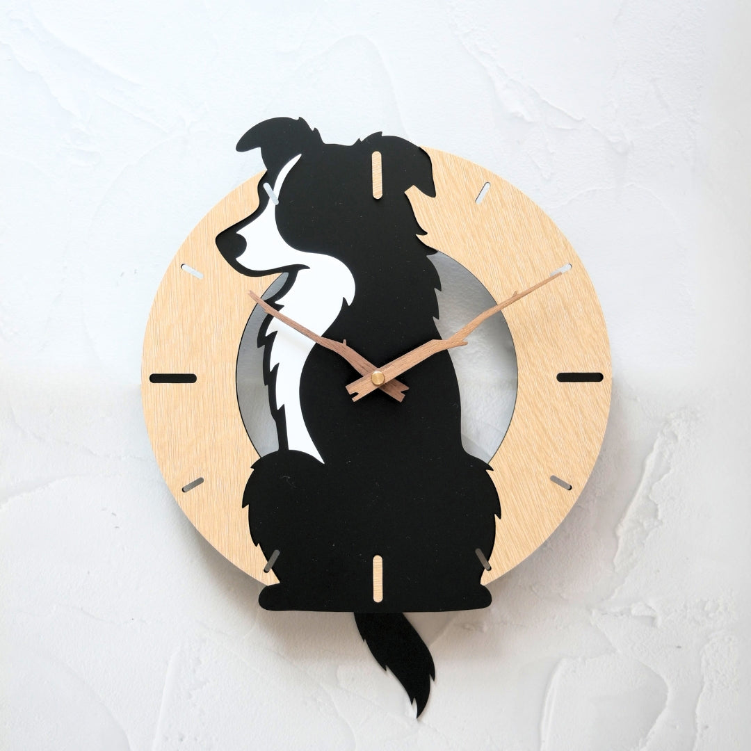 ふりふりわんこ時計_ボーダーコリー