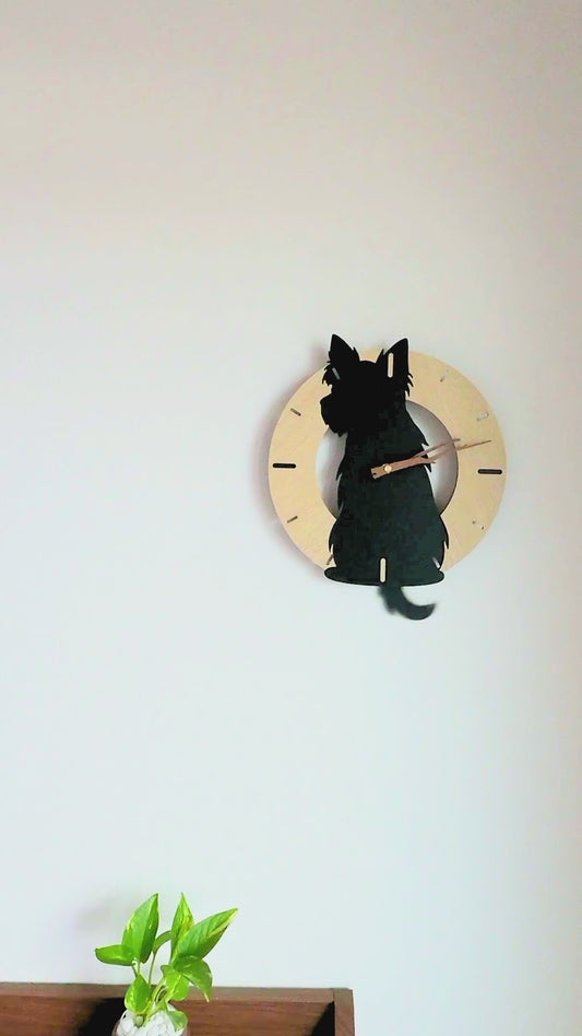 ふりふりわんこ時計_ヨークシャテリア