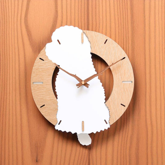 ふりふりわんこ時計_ビジョンフリーゼ