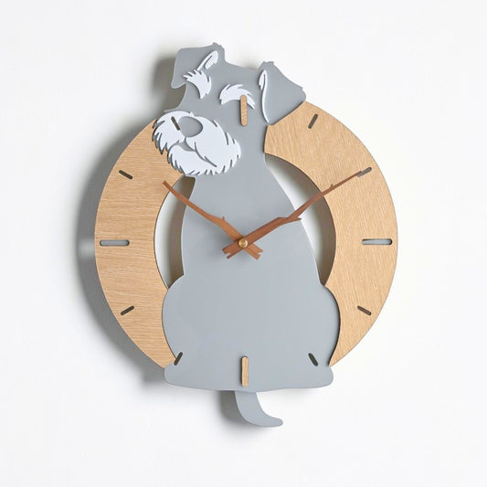 ふりふりわんこ時計_ミニチュアシュナウザー