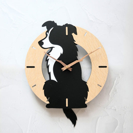 ふりふりわんこ時計_ボーダーコリー