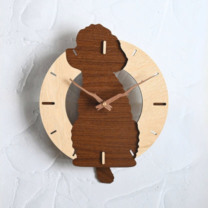 ふりふりわんこ時計_トイプードル