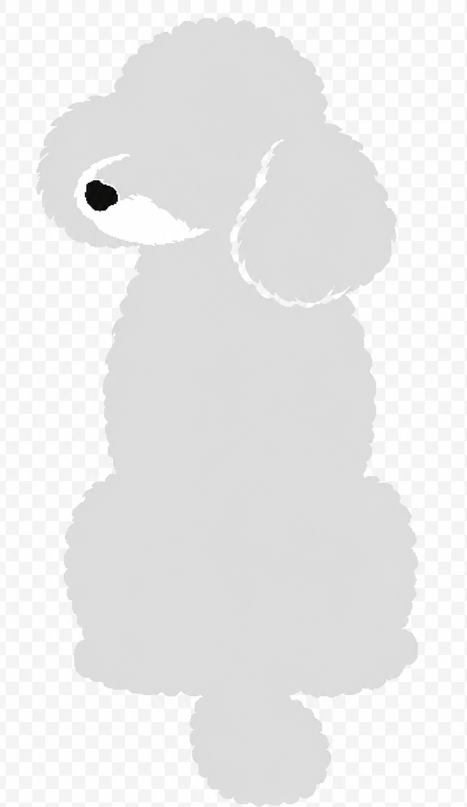 ふりふりわんこ時計_トイプードル