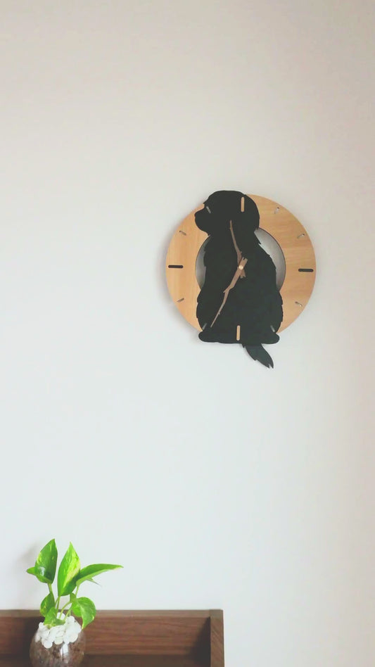 ふりふりわんこ時計_マルチーズ