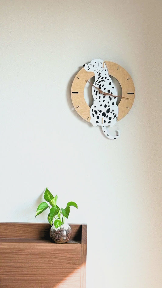 ふりふりわんこ時計_ダルメシアン