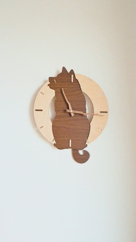 ふりふりわんこ時計_柴犬