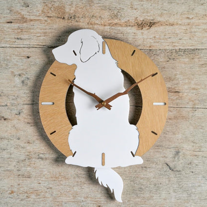 ふりふりわんこ時計_ゴールデンレトリバー