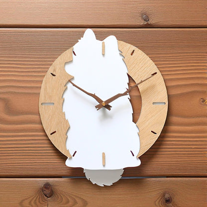 ふりふりわんこ時計_ポメラニアン