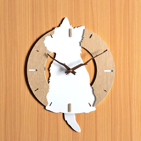 ふりふりわんこ時計_ウエストハイランドホワイトテリア