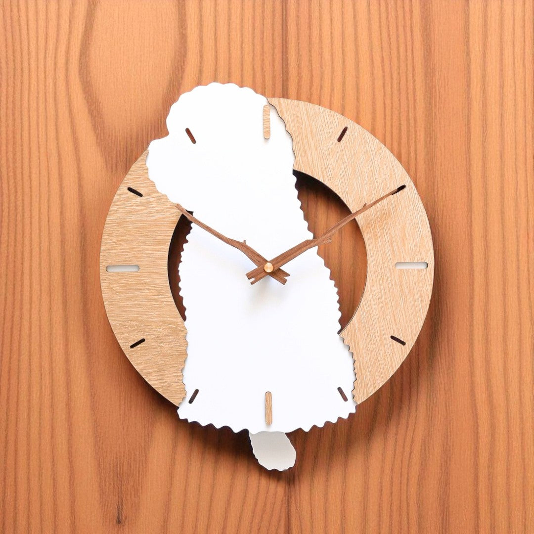 ふりふりわんこ時計_ビジョンフリーゼ