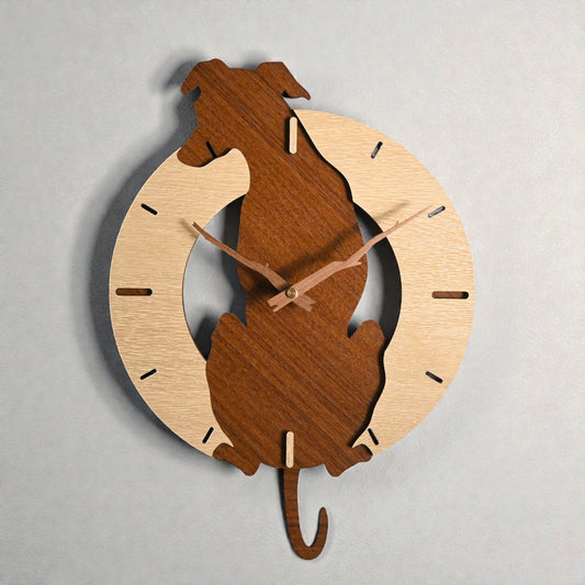 ふりふりわんこ時計_イタリアングレーハウンド